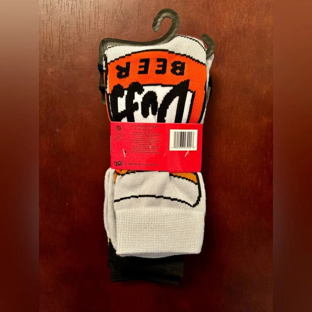 THE SIMPSONS CREW SOCKS NWT MEN’S SHOE SIZE 6-12